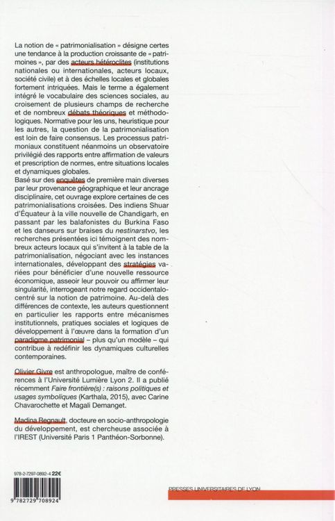 Produktbild: Patrimonialisations crois&eacute;es : jeux des &eacute;chelles et enjeux de