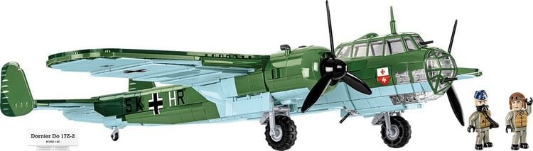 Produktbild: COBI Historical Collection 5754 - Dornier Do17 Z-2, WWII, Flugzeug, Bomber, Bausatz, 1:32, 1383 Klemmbausteine