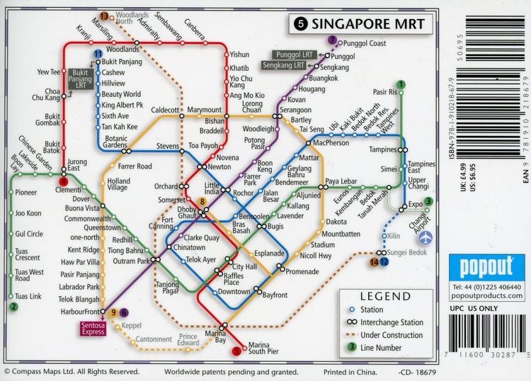 Produktbild: Singapore PopOut Map
