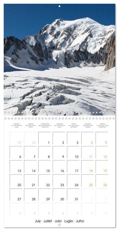 Produktbild: Paysages du Mont-Blanc (Calendrier mural carr&eacute; 2026 30x30 cm) Calendrier double avec une page pour vos prises de notes