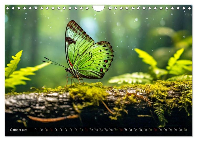 Produktbild: Filigrane Leichtigkeit - Schmetterlinge (Wandkalender 2026 DIN A4 quer), CALVENDO Monatskalender