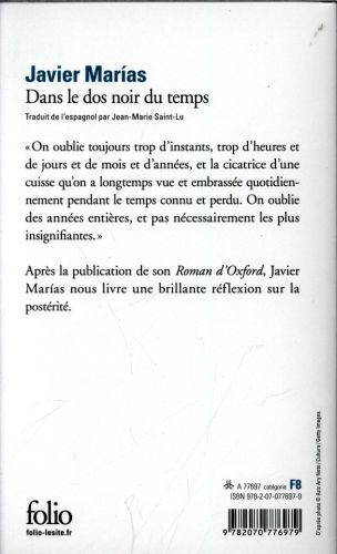 Produktbild: Dans le dos noir du temps