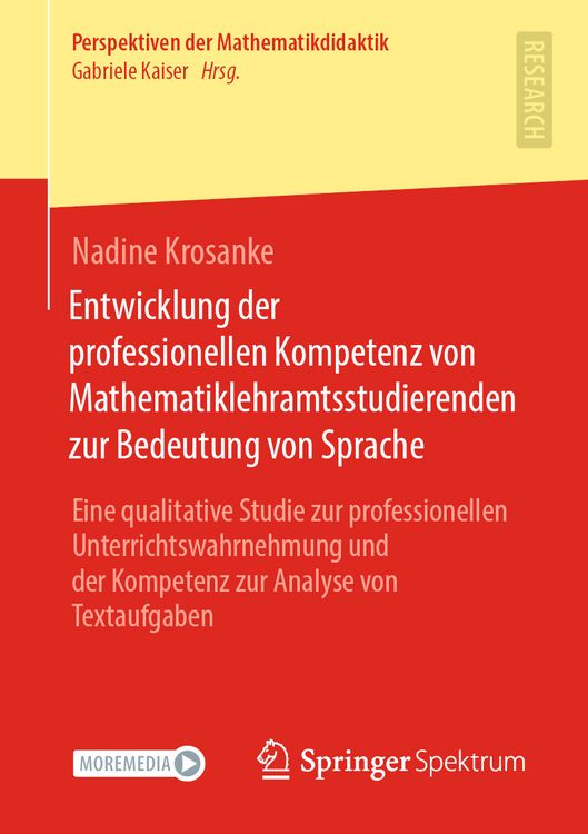 Produktbild: Entwicklung der professionellen Kompetenz von Mathematiklehramtsstudierenden zur Bedeutung von Sprache