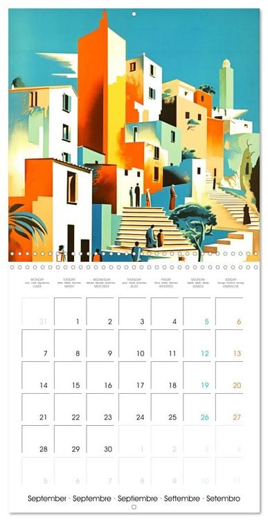 Produktbild: Illustrations promontoires (Calendrier mural carr&eacute; 2026 30x30 cm) Calendrier double avec une page pour vos prises de notes