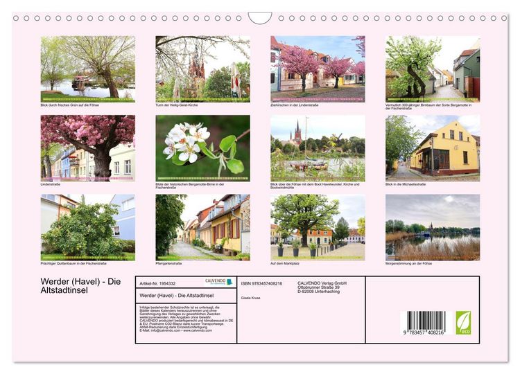 Produktbild: Werder (Havel) - Die Altstadtinsel (Wandkalender 2026 DIN A3 quer), CALVENDO Monatskalender