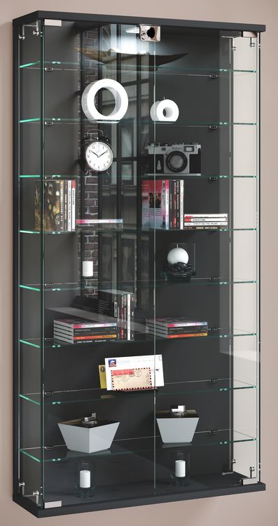 Produktbild: Wandvitrine H&auml;ngevitrine Glasvitrine Relas L