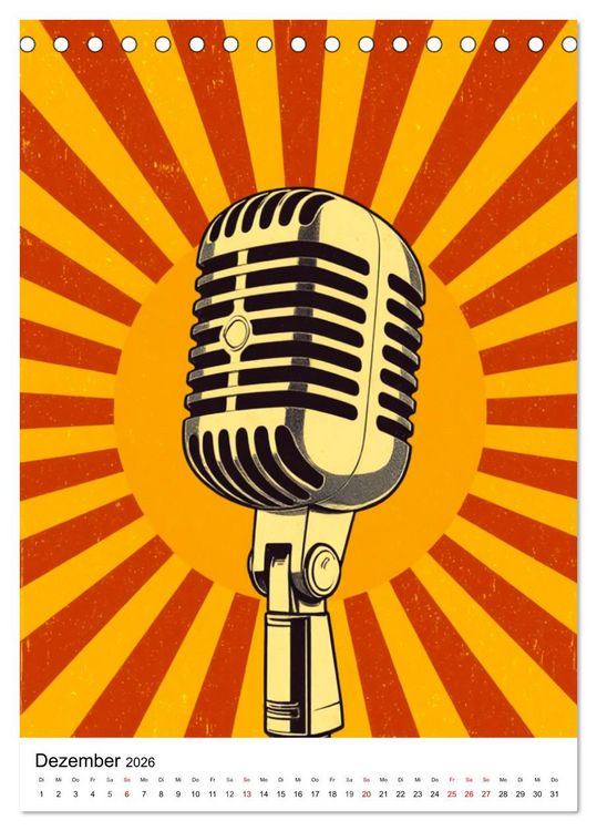 Produktbild: Feel the Groove &ndash; Funk & Soul Vintage (Tischkalender 2026 DIN A5 hoch), CALVENDO Monatskalender