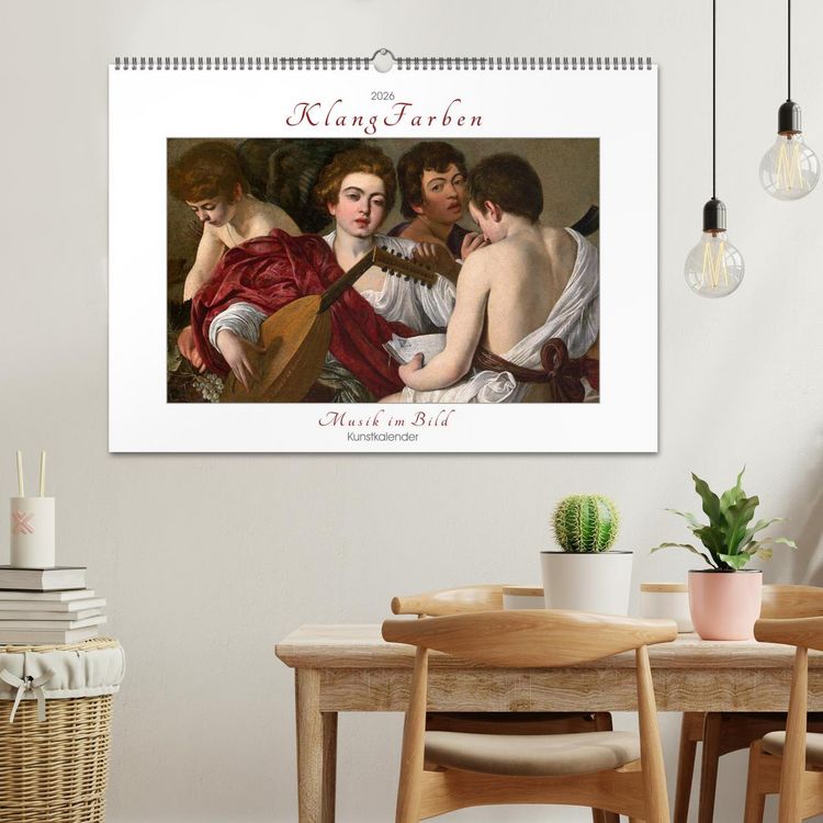 Produktbild: KlangFarben - Musik im Bild Kunstkalender (Wandkalender 2026 DIN A2 quer), CALVENDO Monatskalender
