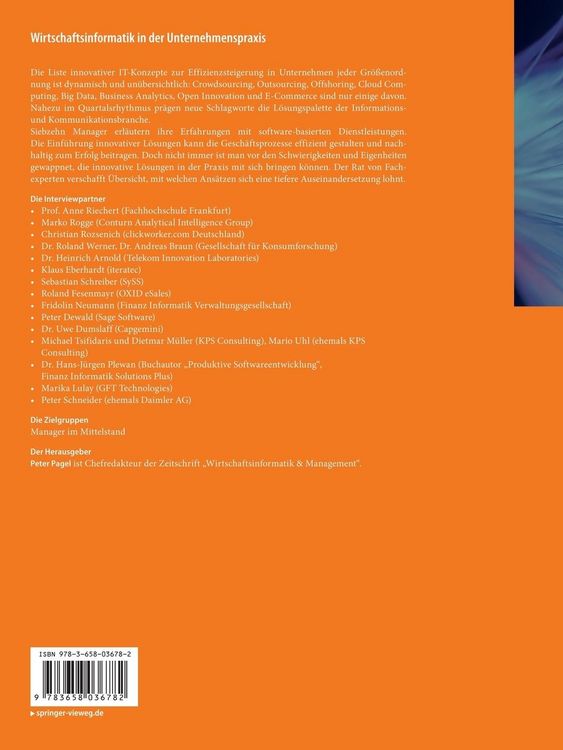 Produktbild: Wirtschaftsinformatik in der Unternehmenspraxis