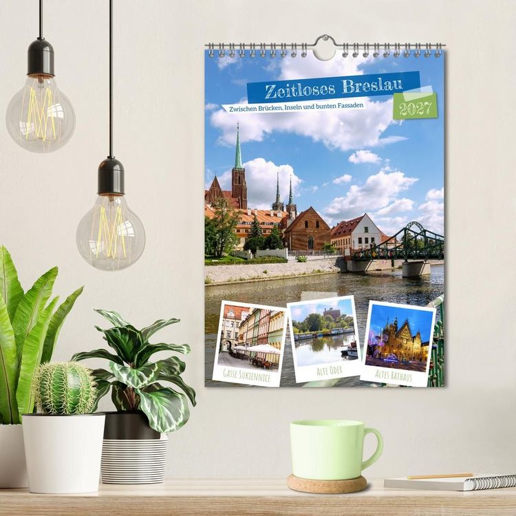 Produktbild: Zeitloses Breslau. Zwischen Br&uuml;cken, Inseln und bunten Fassaden (Wandkalender 2027 DIN A4 hoch), CALVENDO Monatskalender