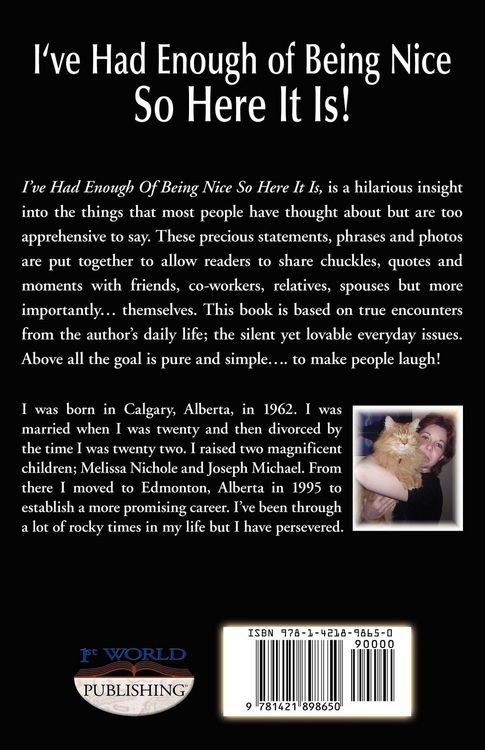 Produktbild: I've Had Enough of Being Nice.So Here It Is!!