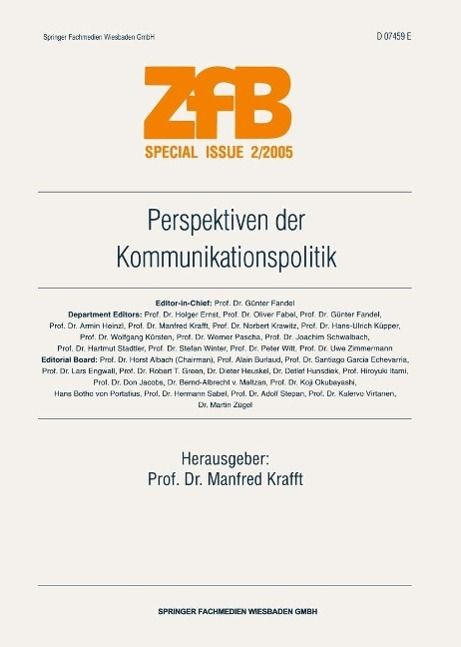 Produktbild: Perspektiven der Kommunikationspolitik