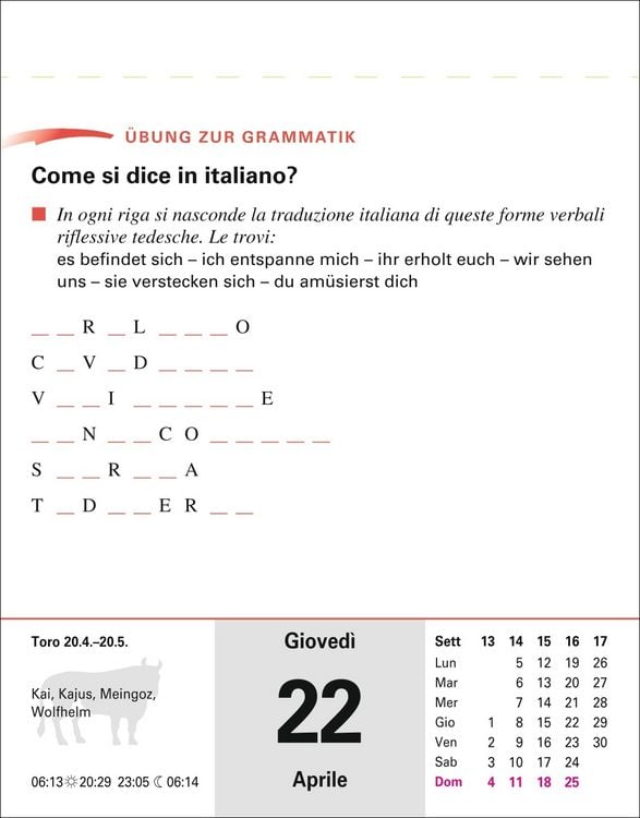 Produktbild: Italienisch Sprachkalender 2027 - Italienisch lernen leicht gemacht - Tagesabrei&szlig;kalender