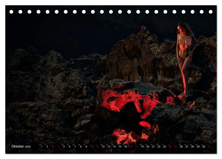 Produktbild: Lanzarote - Aktaufnahmen auf der Vulkaninsel (Tischkalender 2026 DIN A5 quer), CALVENDO Monatskalender