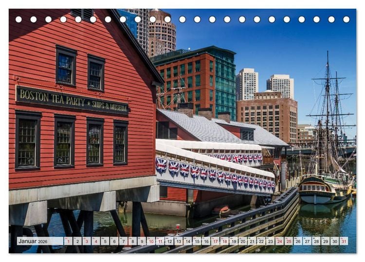 Produktbild: Stadtansichten aus Boston (Tischkalender 2026 DIN A5 quer), CALVENDO Monatskalender