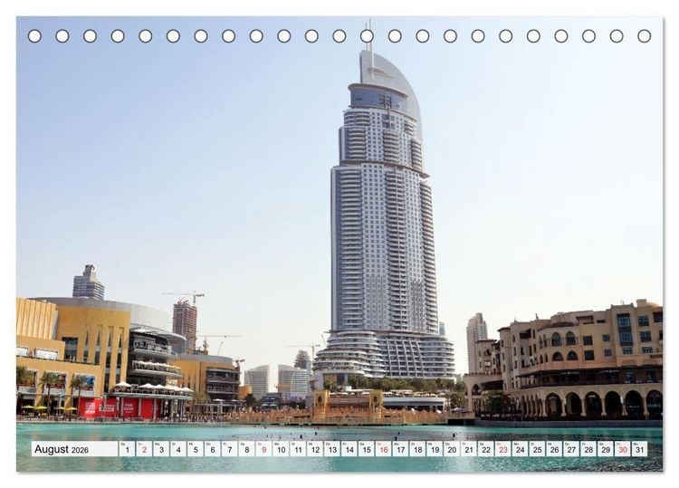 Produktbild: Einzigartiges DUBAI, die Metropole der Superlative (Tischkalender 2026 DIN A5 quer), CALVENDO Monatskalender
