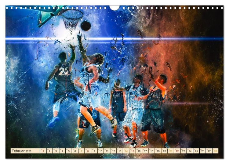 Produktbild: Basketball extrem (Wandkalender 2026 DIN A3 quer), CALVENDO Monatskalender