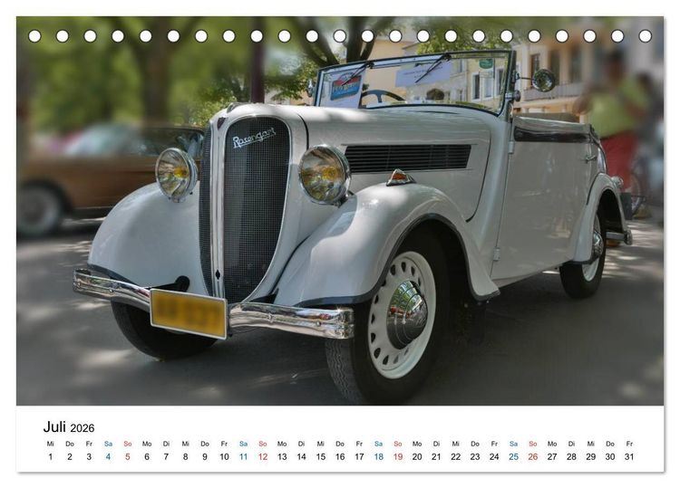 Produktbild: Oldtimer - Altes Blech in neuem Glanz (Tischkalender 2026 DIN A5 quer), CALVENDO Monatskalender
