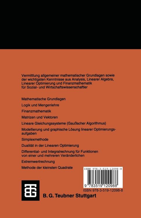 Produktbild: Einstieg in die Wirtschaftsmathematik