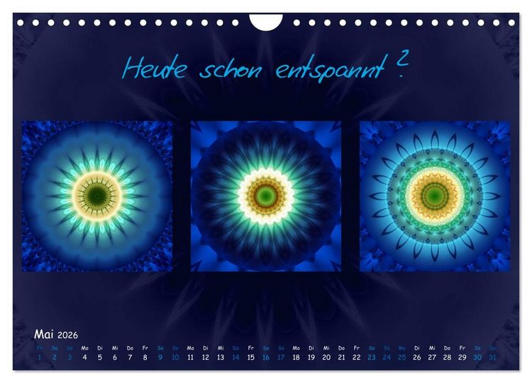 Produktbild: Mandala Trilogien (Wandkalender 2026 DIN A4 quer), CALVENDO Monatskalender
