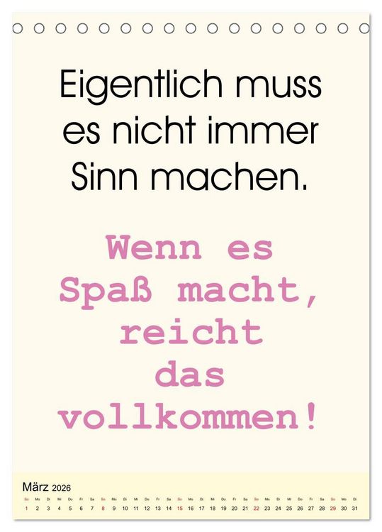 Produktbild: Spr&uuml;che-Kalender. Lustiges f&uuml;r die Familie! (Tischkalender 2026 DIN A5 hoch), CALVENDO Monatskalender