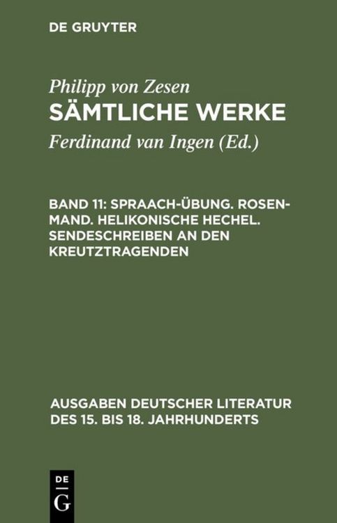 Produktbild: Spraach-&Uuml;bung. Rosen-Mand. Helikonische Hechel. Sendeschreiben an den Kreutztragenden
