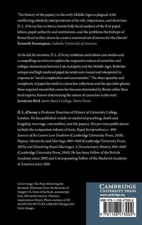 Produktbild: Papal Jurisprudence, 385-1234