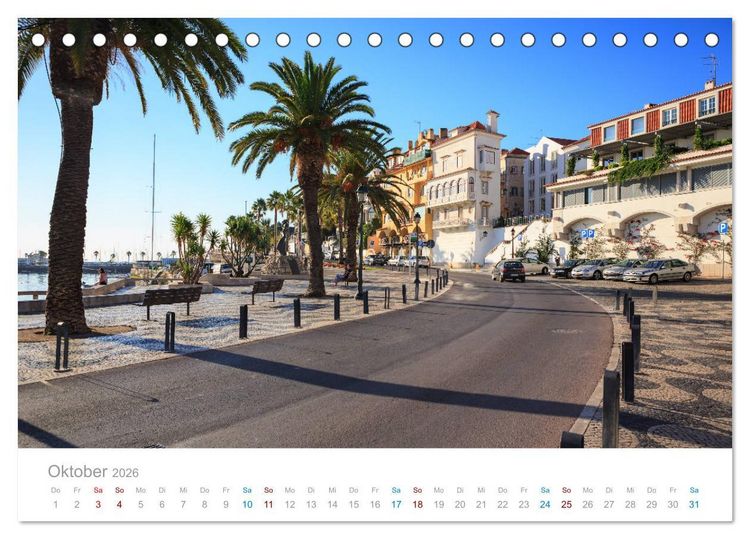Produktbild: CASCAIS - die sch&ouml;nsten Badeorte Lissabons (Tischkalender 2026 DIN A5 quer), CALVENDO Monatskalender