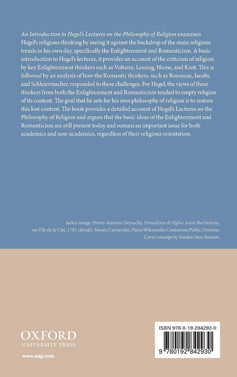 Produktbild: Introduction to Hegel's Lectures on the Philosophy of Religion