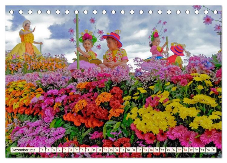 Produktbild: Blumenfest auf Madeira (Tischkalender 2026 DIN A5 quer), CALVENDO Monatskalender