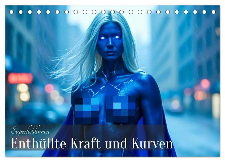 Produktbild: Superheldinnen - Enth&uuml;llte Kraft und Kurven (Tischkalender 2026 DIN A5 quer), CALVENDO Monatskalender