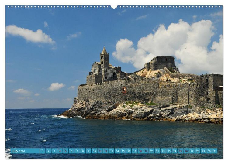 Produktbild: Colourful Postcards from Cinque Terre (High Quality Premium Wall Calendar 2026 DIN A2 landscape),CALVENDO 12 Month Wall Calendar