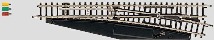 Produktbild: M&auml;rklin 8563 Z miniclub Gleis Weiche, elektromagnetisch, rechts 110mm 13&deg; 490mm 1St.