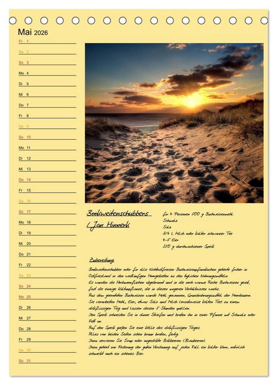 Produktbild: Ostfriesland - Appetit auf mehr / Geburtstagskalender (Tischkalender 2026 DIN A5 hoch), CALVENDO Monatskalender