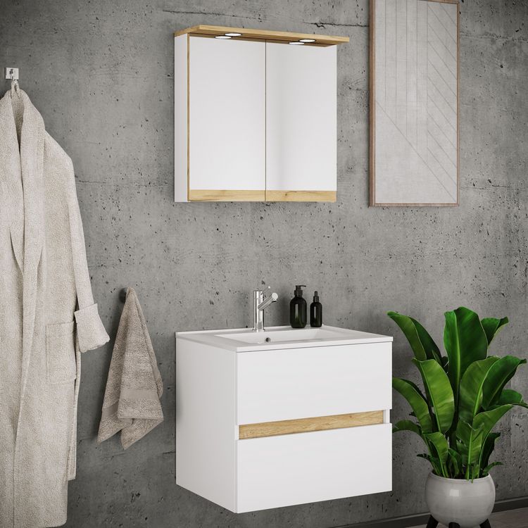 Produktbild: 3 tlg. Badm&ouml;bel-Set mit Waschbecken Cosila-I 61 cm
