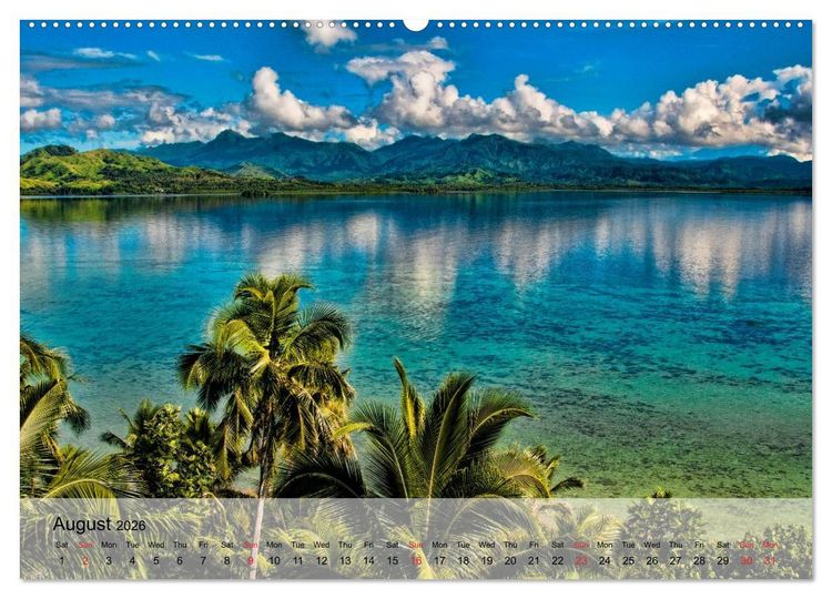 Produktbild: French Polynesia Paradise in the South Pacific (High Quality Premium Wall Calendar 2026 DIN A2 landscape),CALVENDO 12 Month Wall Calendar