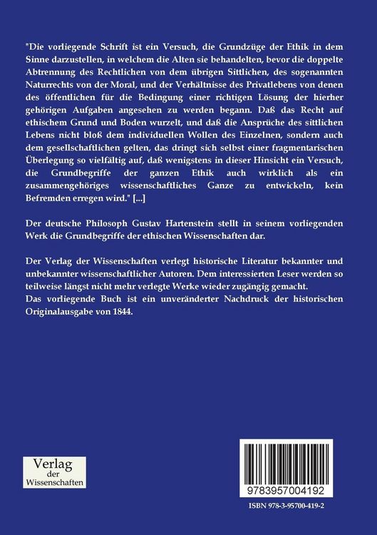 Produktbild: Die Grundbegriffe der ethischen Wissenschaften