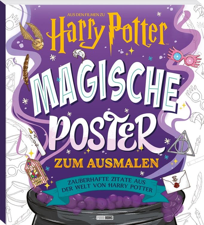 Produktbild: Aus den Filmen zu Harry Potter: Magische Poster zum Ausmalen - Zauberhafte Zitate aus der Welt von Harry Potter