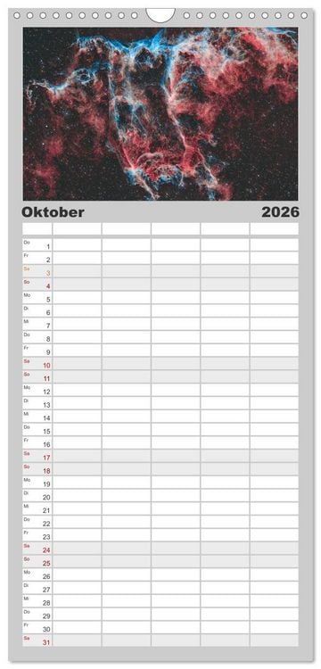 Produktbild: Familienplaner 2026 - Deepsky XVII mit 5 Spalten (Wandkalender, 21 x 45 cm) CALVENDO