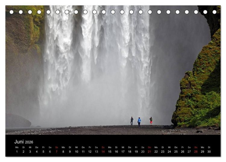 Produktbild: Island - Iceland (Tischkalender 2026 DIN A5 quer), CALVENDO Monatskalender