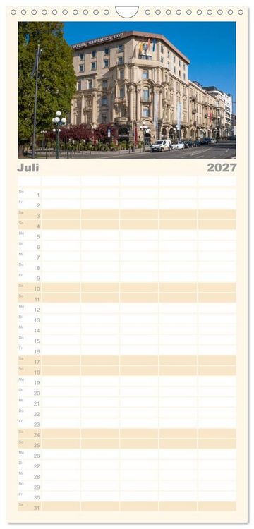 Produktbild: Familienplaner 2027 - Daheim in Wiesbaden mit 5 Spalten (Wandkalender, 21 x 45 cm) CALVENDO