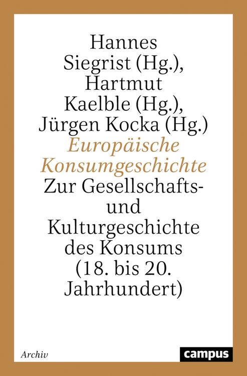Produktbild: Europ&auml;ische Konsumgeschichte