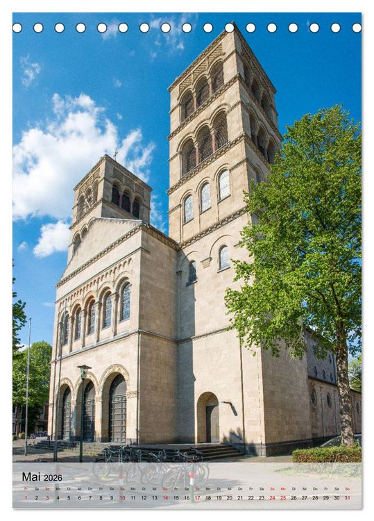 Produktbild: Kirchen in D&uuml;sseldorf (Tischkalender 2026 DIN A5 hoch), CALVENDO Monatskalender