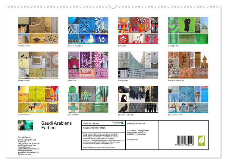 Produktbild: Saudi Arabiens Farben (hochwertiger Premium Wandkalender 2026 DIN A2 quer), Kunstdruck in Hochglanz