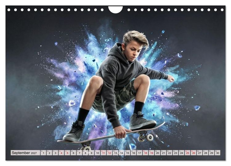 Produktbild: Dimensionen des Skateboarding (Wandkalender 2027 DIN A4 quer), CALVENDO Monatskalender