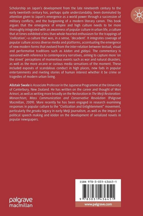 Produktbild: A Cultural History of Late Meiji Japan