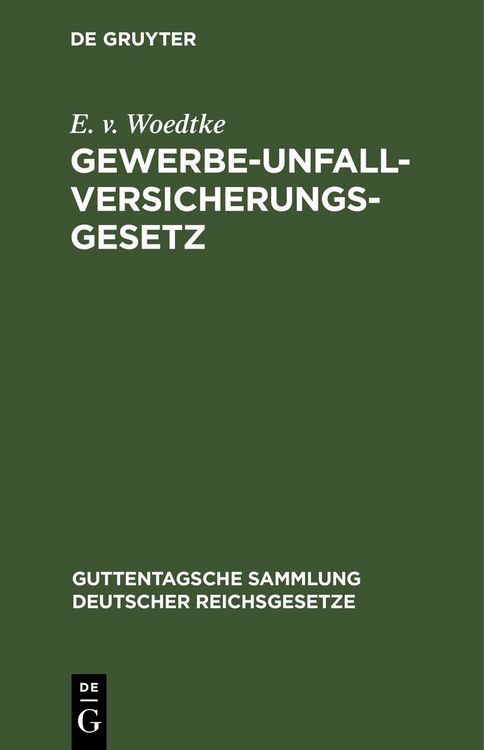 Produktbild: Gewerbe-Unfallversicherungsgesetz