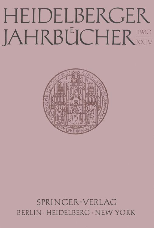 Produktbild: Heidelberger Jahrb&uuml;cher