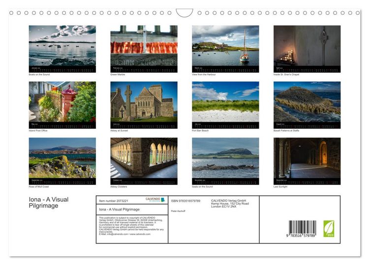Produktbild: Iona - A Visual Pilgrimage (Wall Calendar 2026 DIN A3 landscape), CALVENDO 12 Month Wall Calendar