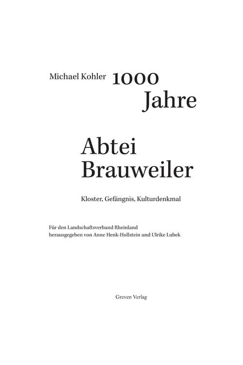 Produktbild: 1000 Jahre Abtei Brauweiler